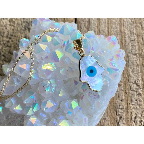 *Jihane* Hamsa Evil Eye Protection Necklace - Picture 7 of 9